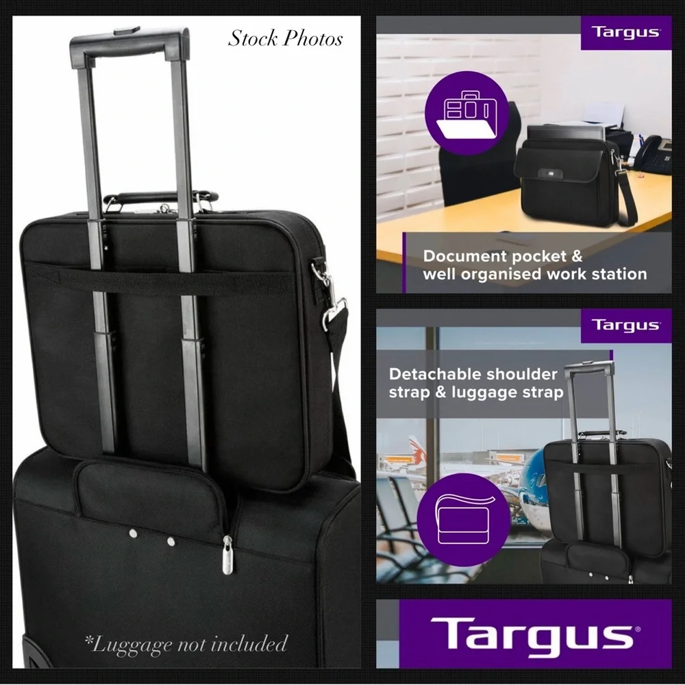 Targus Laptop Bag NWT $160 MSRP Notepac 15.6” Black BIG